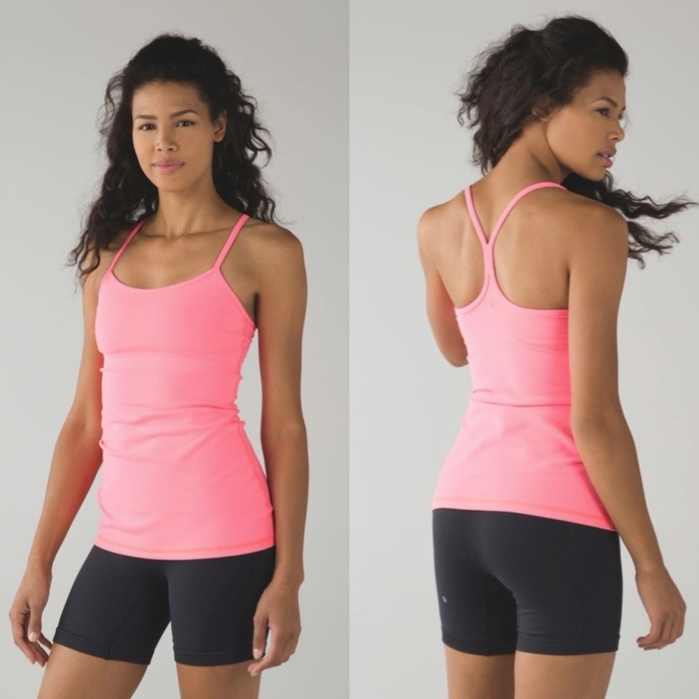 Lululemon Power Y Tank Flash Light Size 6 - Picture 1 of 10